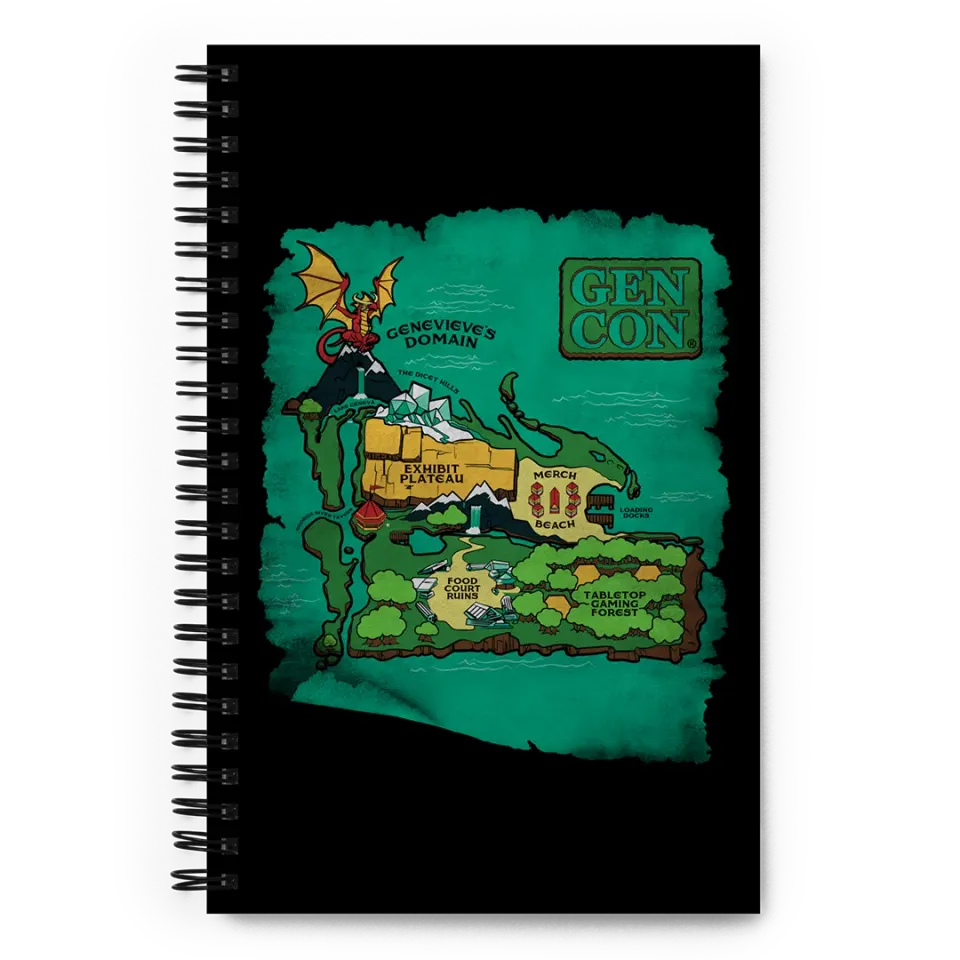 Roll A Crit Gen Con island map notitieboek A5