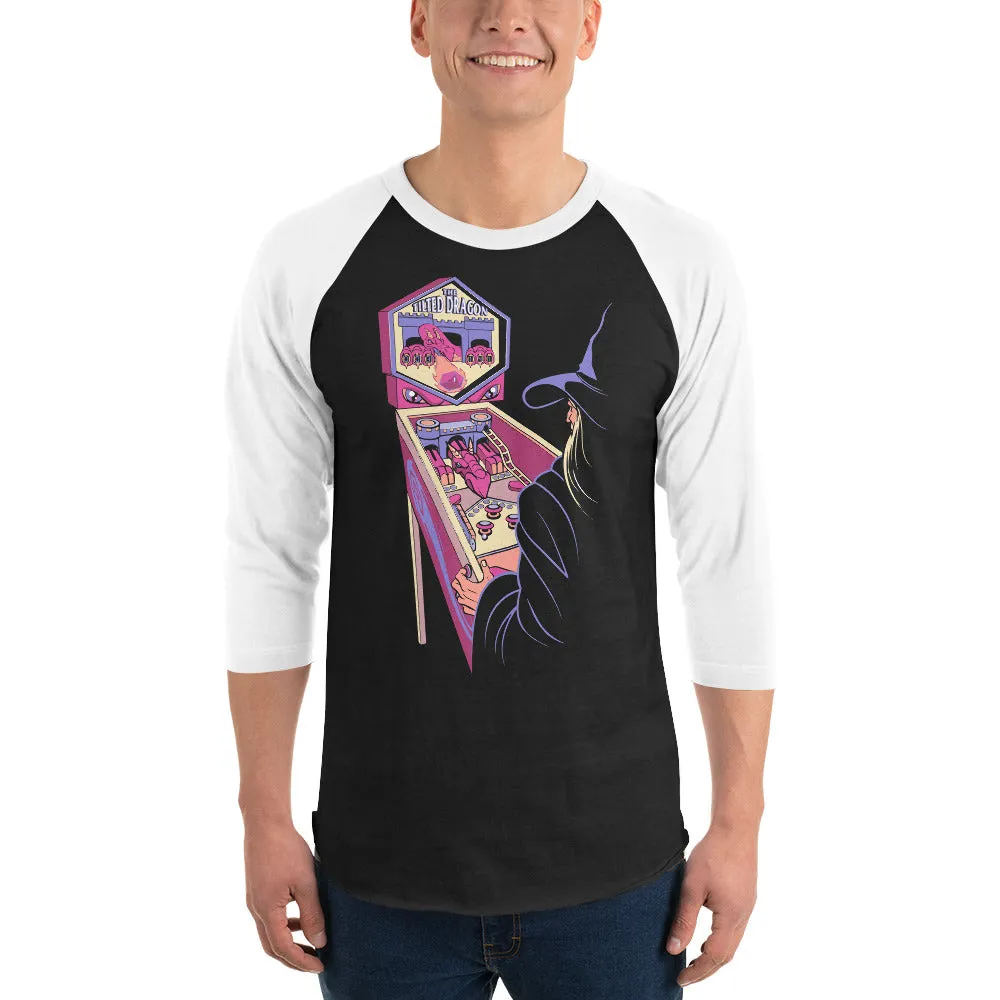 Roll A Crit Pinball Wizard Raglan shirt 3/4 mouw katoen