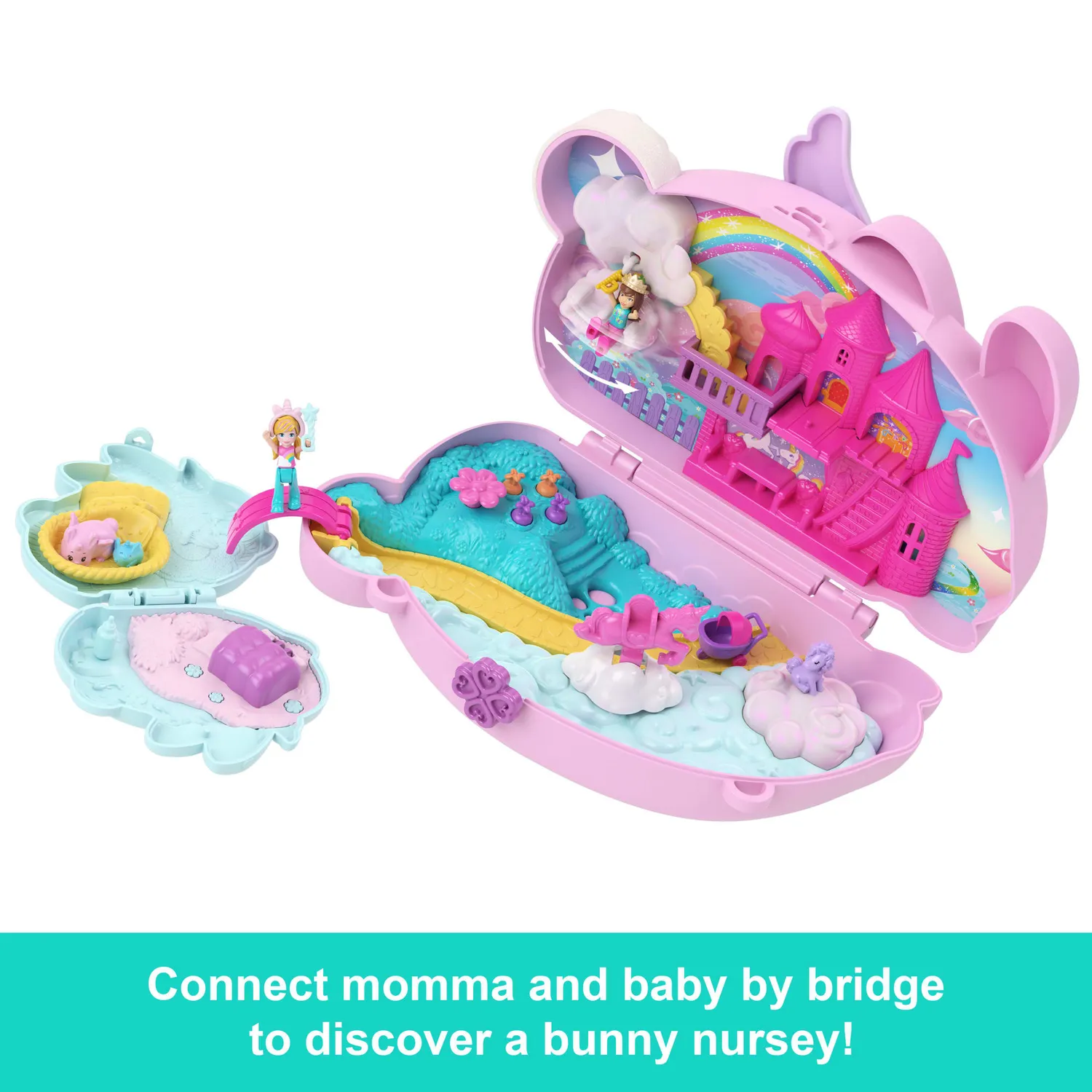 Polly Pocket Bunny Fun 2-in-1 handtas speelset konijn