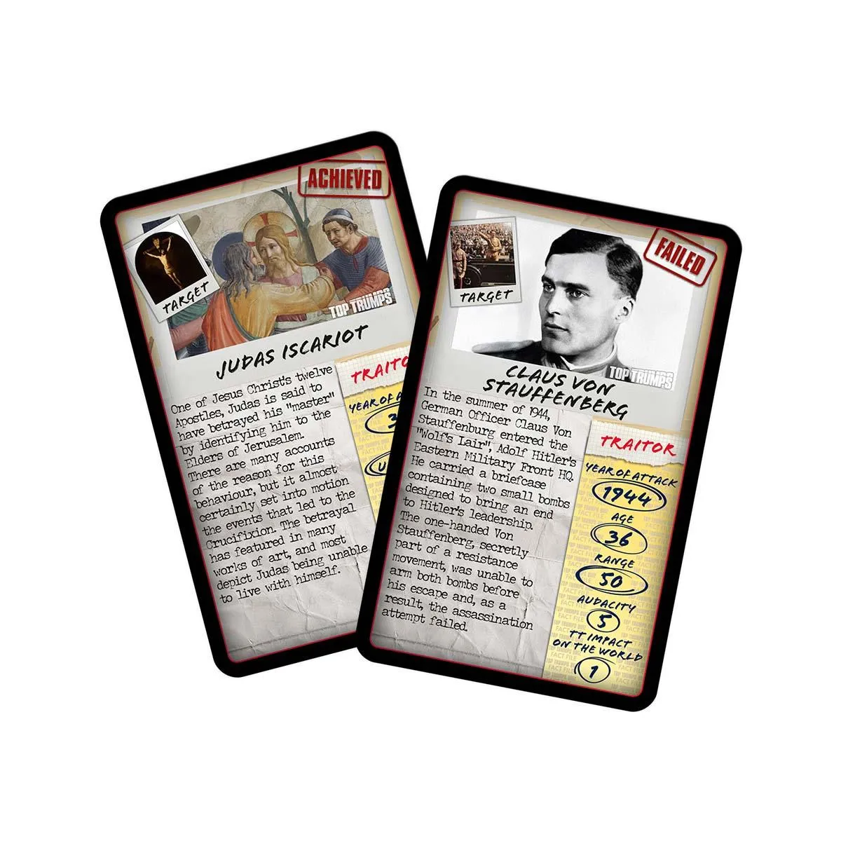 Top Trumps Traitors and Assassins kaartspel limited edition