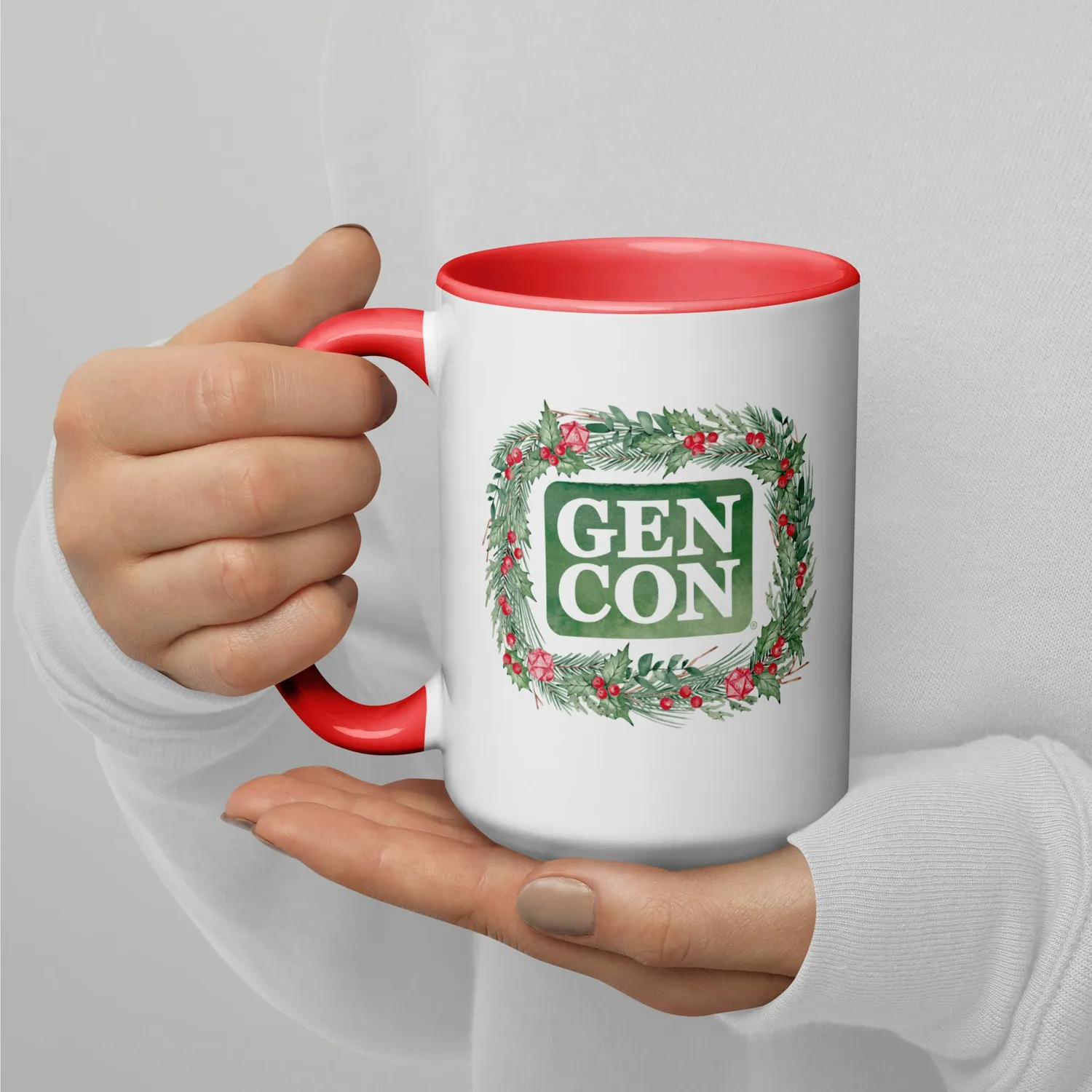 Roll A Crit Gen Con Holiday Wreath mok keramiek