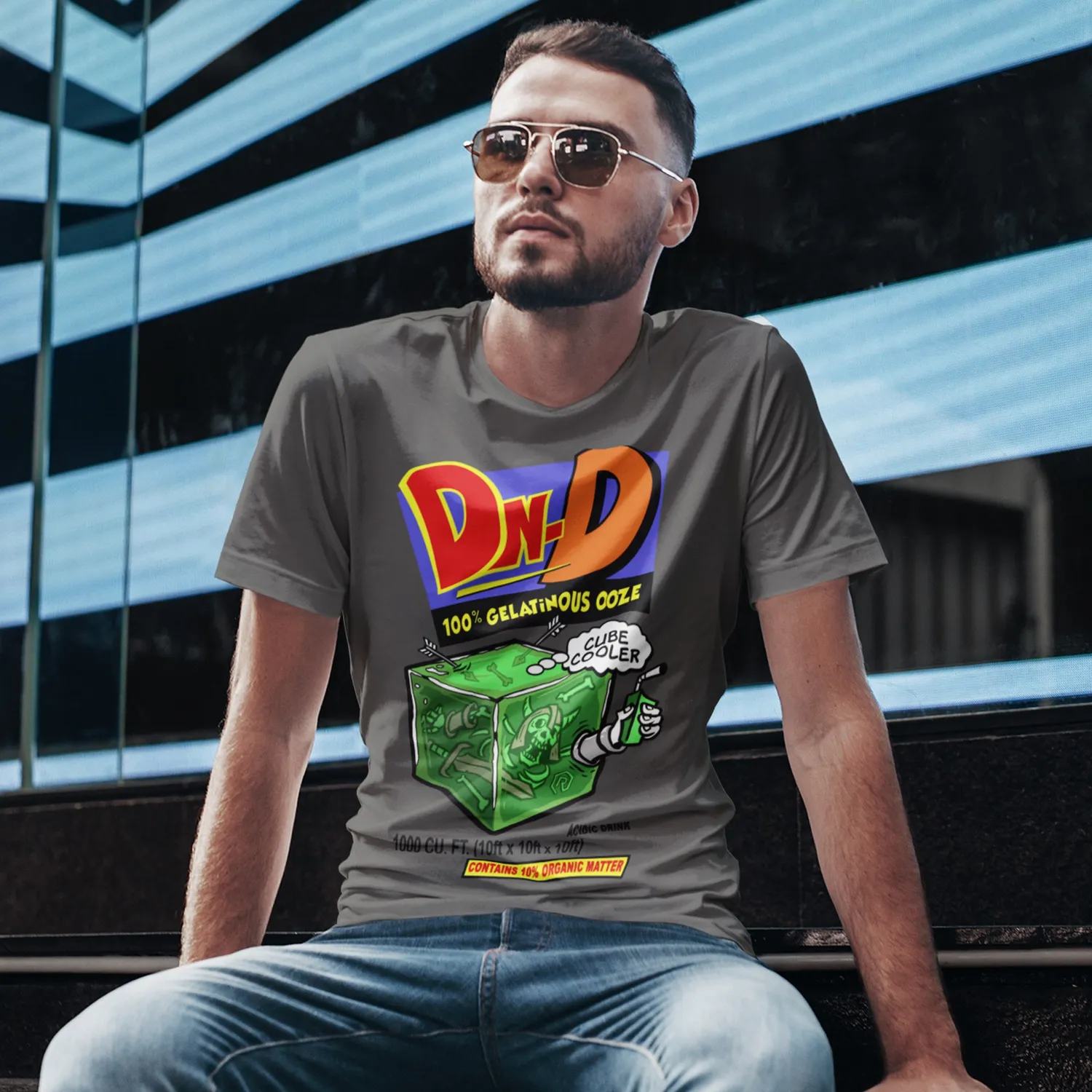 Rollacrit Gelatinous Cubic Cooler T-shirt geel slim fit M