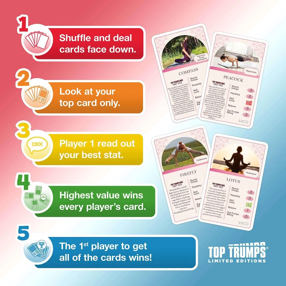 Top Trumps Yoga 30 Poses kaartspel limited edition