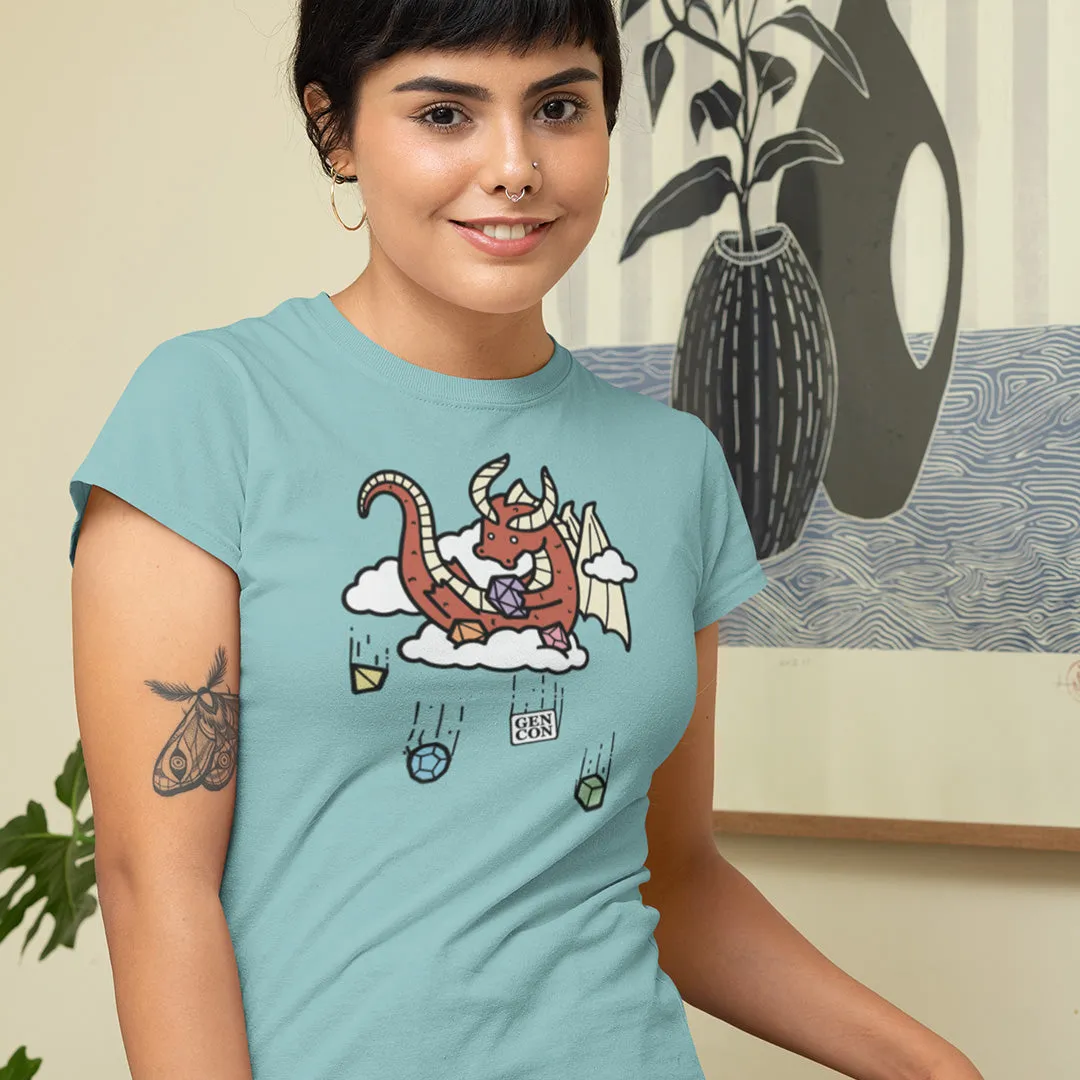 Roll A Crit Gen Con Skyrolling Genevieve Femme T-shirt Heather Blue Lagoon M