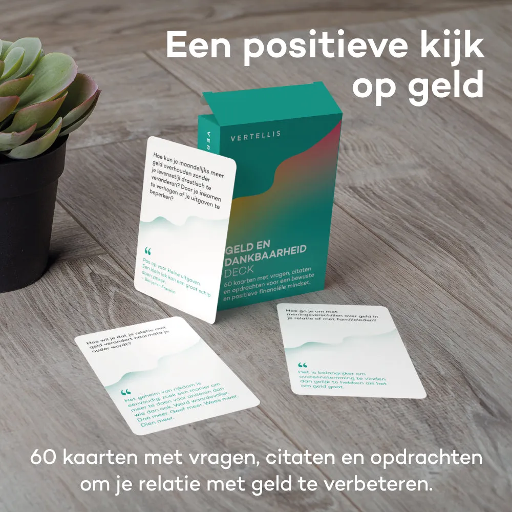 Vertellis Geld en Dankbaarheid kaartendeck 60 kaarten