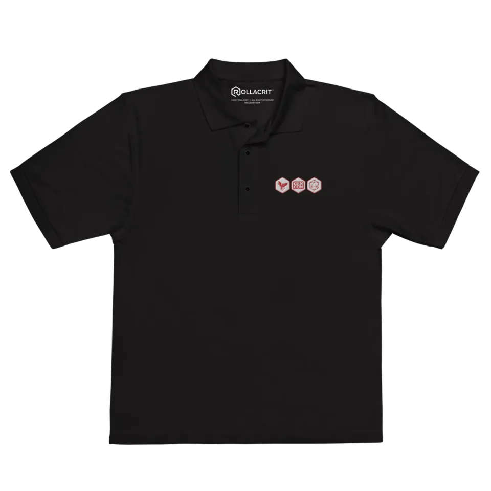 Gen Con Icons polo geborduurd blauw katoenmix