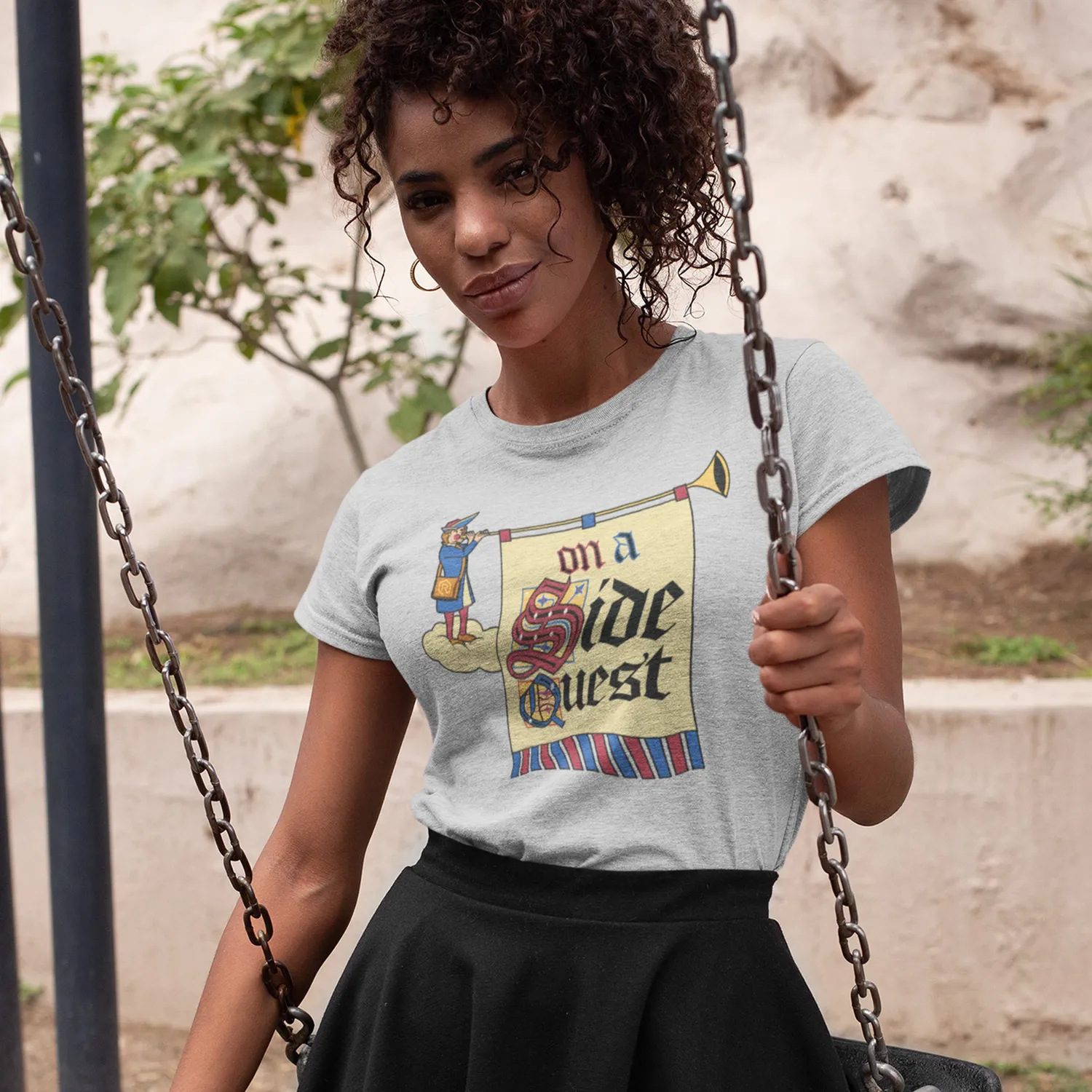 Roll A Crit On a Side Quest T-shirt dames katoen