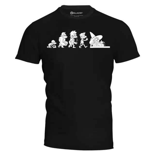 Roll A Crit Evolution of Geek T-shirt katoen unisex