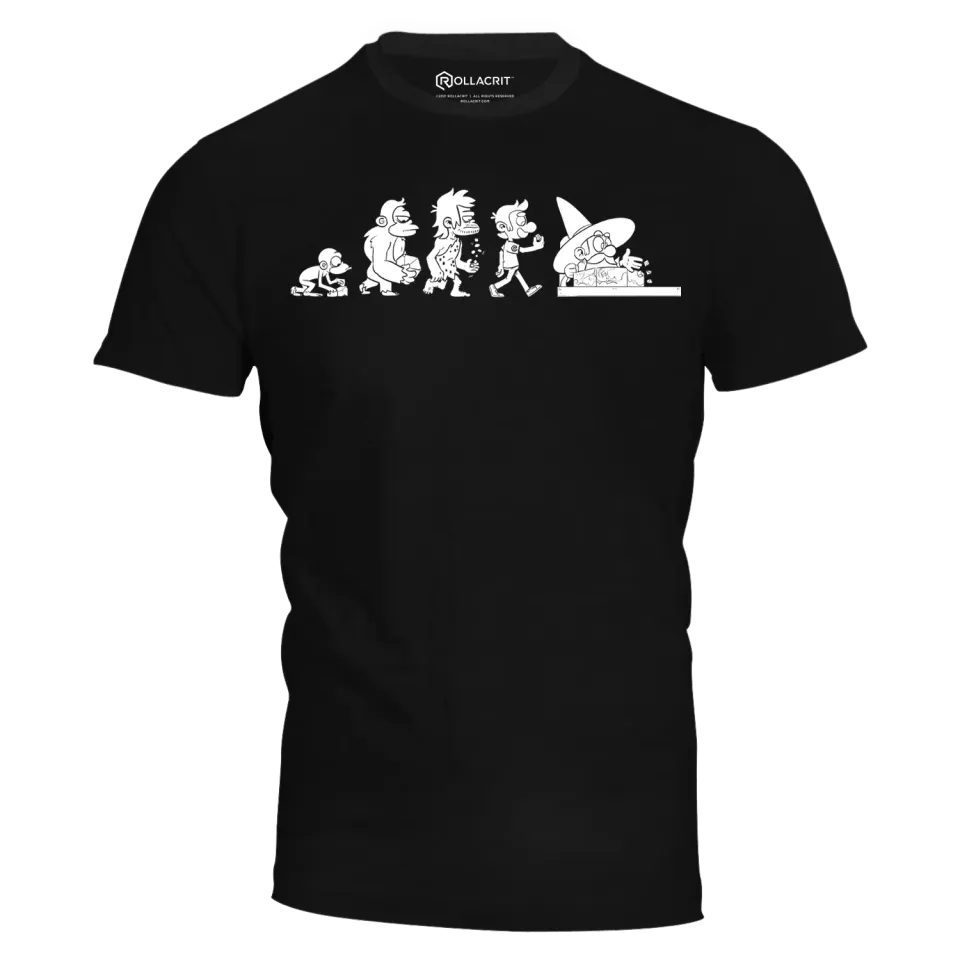 Roll A Crit Evolution of Geek T-shirt katoen unisex