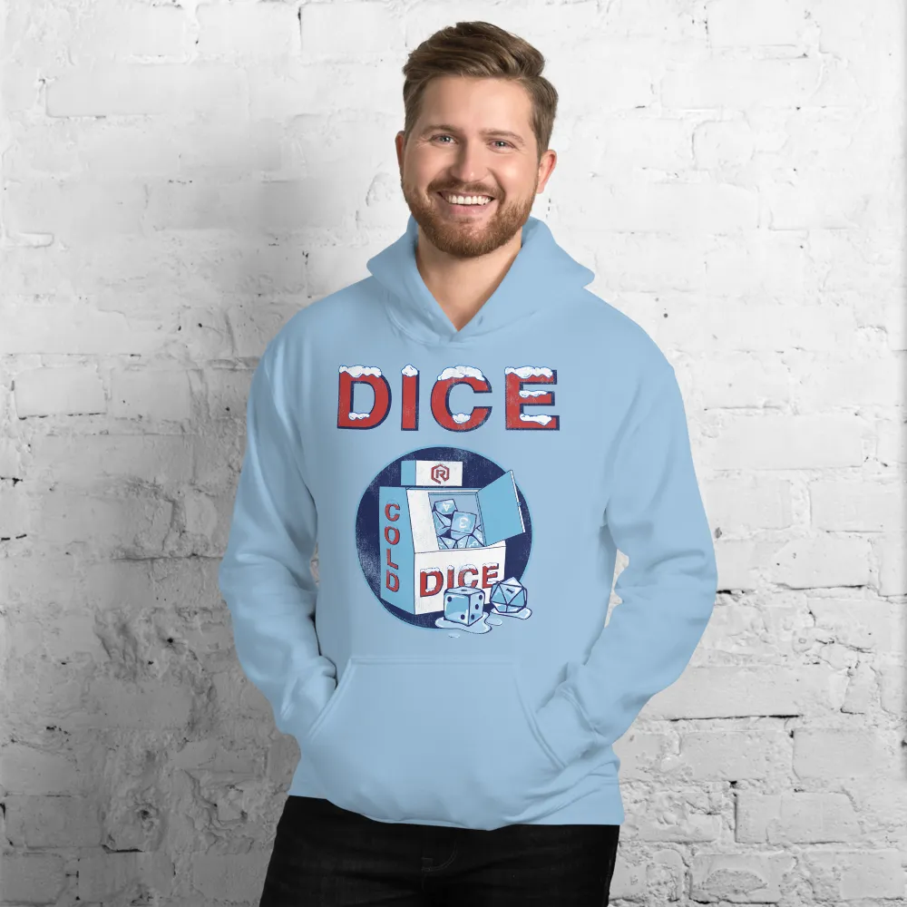 Roll A Crit ICE Dice hoodie lichtblauw katoen