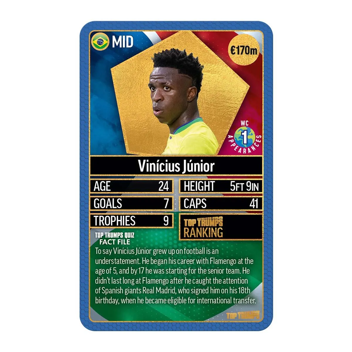 Top Trumps World Football Stars kaartspel Chrome Blue