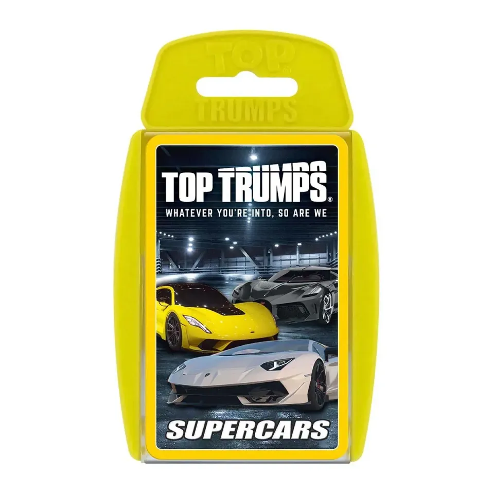 Top Trumps Supercars kaartspel 30 auto's