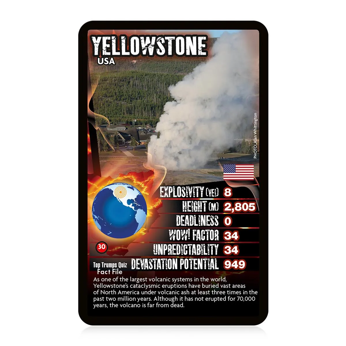 Top Trumps Volcanoes kaartspel vulkanen leerzaam