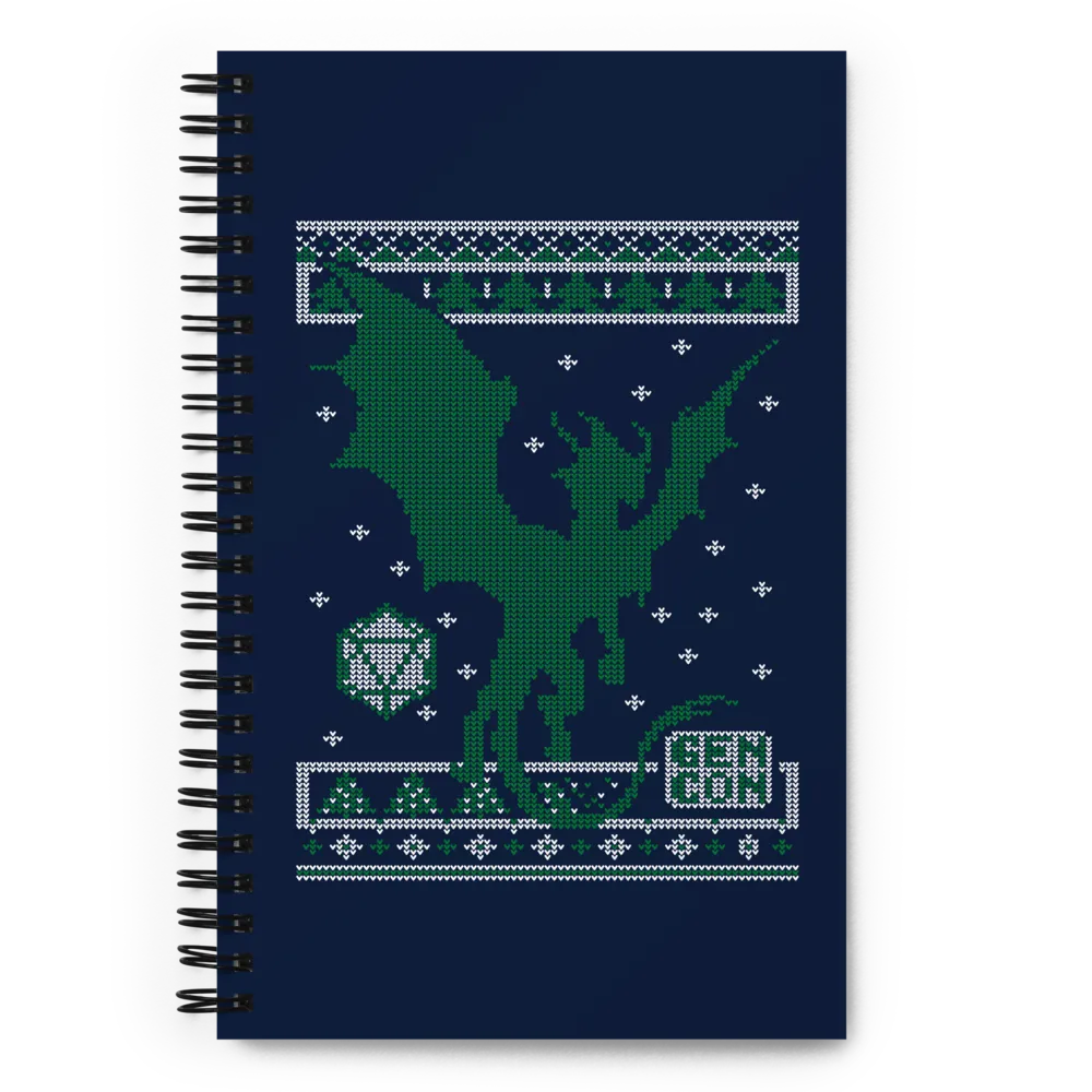 Roll A Crit Gen Con Holiday spiraal notebook rood stip