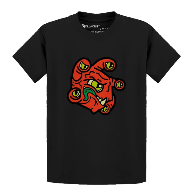 Roll A Crit Eye Tyrant jeugd t-shirt katoen zwart