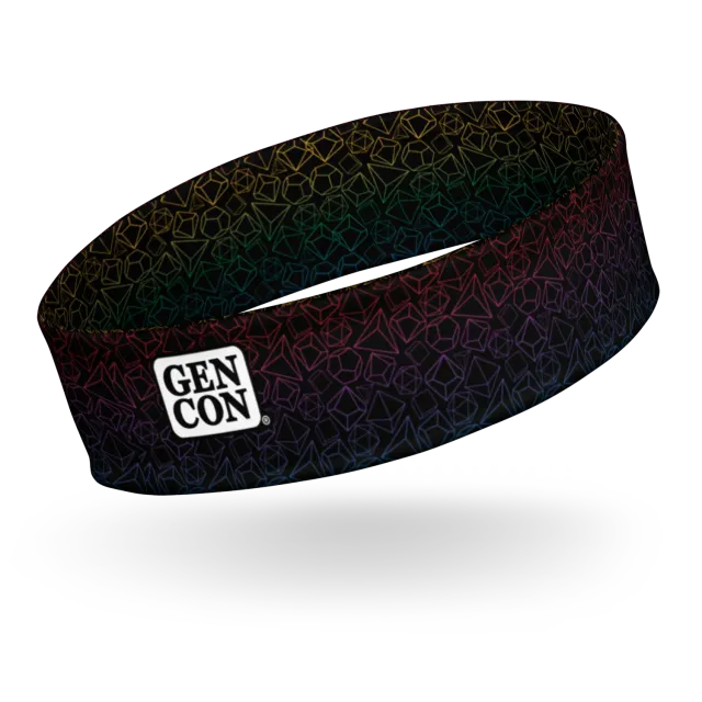 Roll A Crit Gen Con Rainbow Dice hoofdband polyester