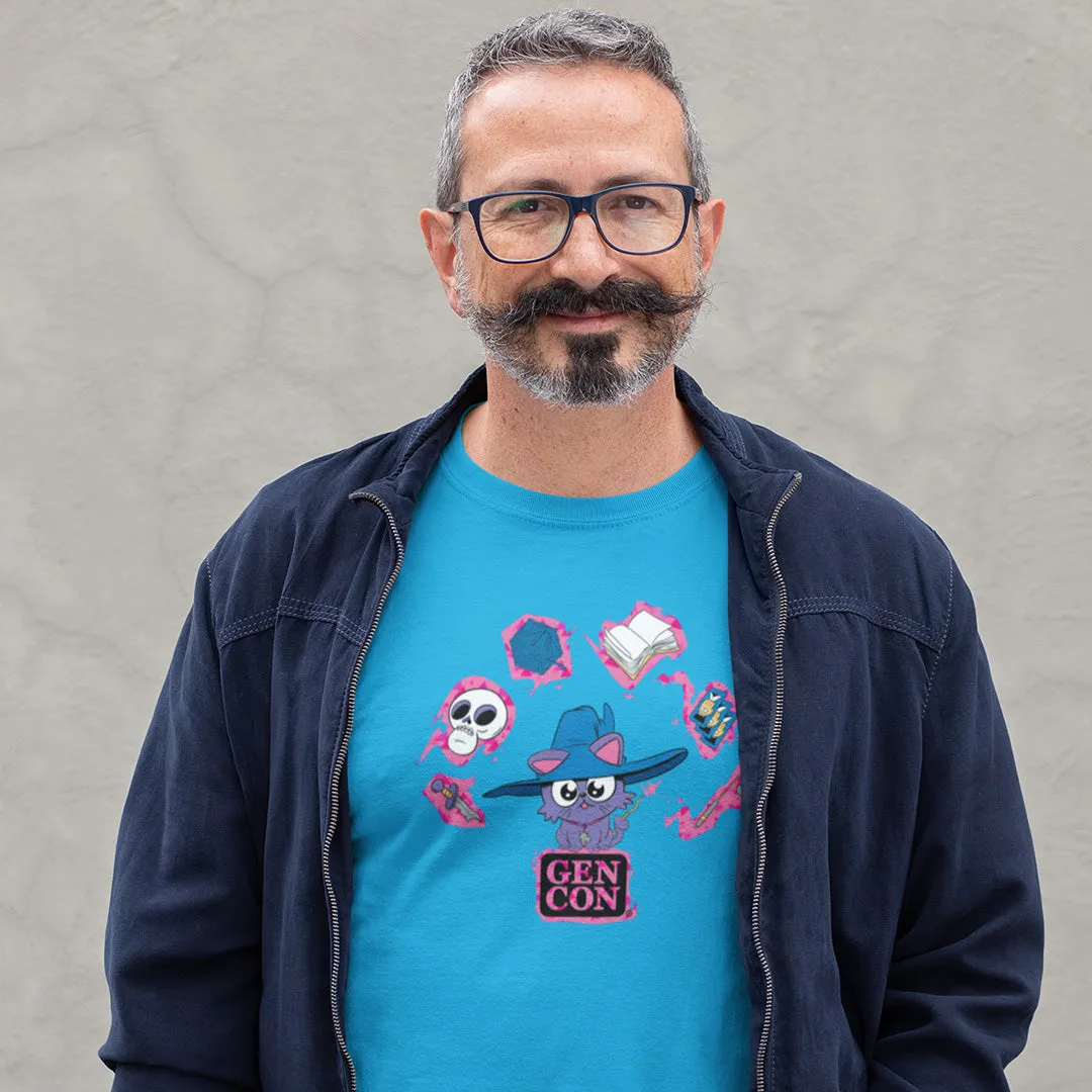 Roll A Crit My Little Cat Wizard T-shirt zwart katoen