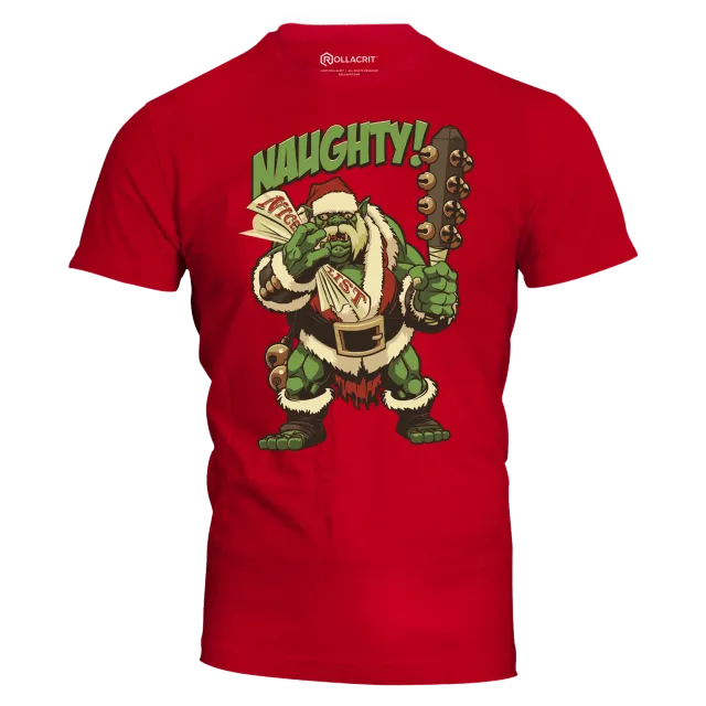 Roll A Crit Holiday Naughty Ogre T-shirt slim fit kerst