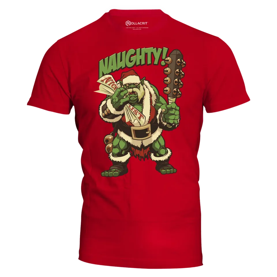 Roll A Crit Holiday Naughty Ogre T-shirt slim fit kerst