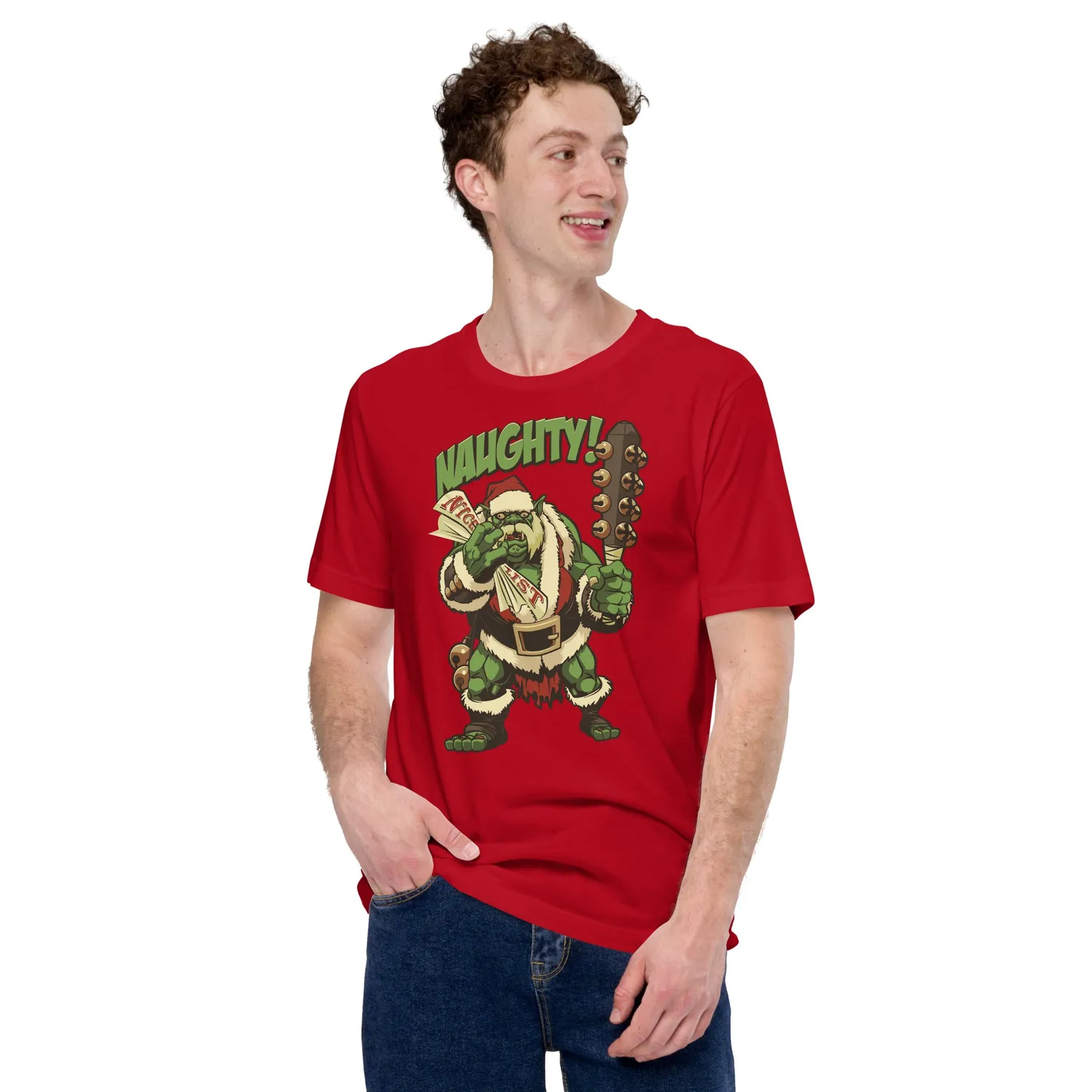 Roll A Crit Holiday Naughty Ogre T-shirt slim fit kerst