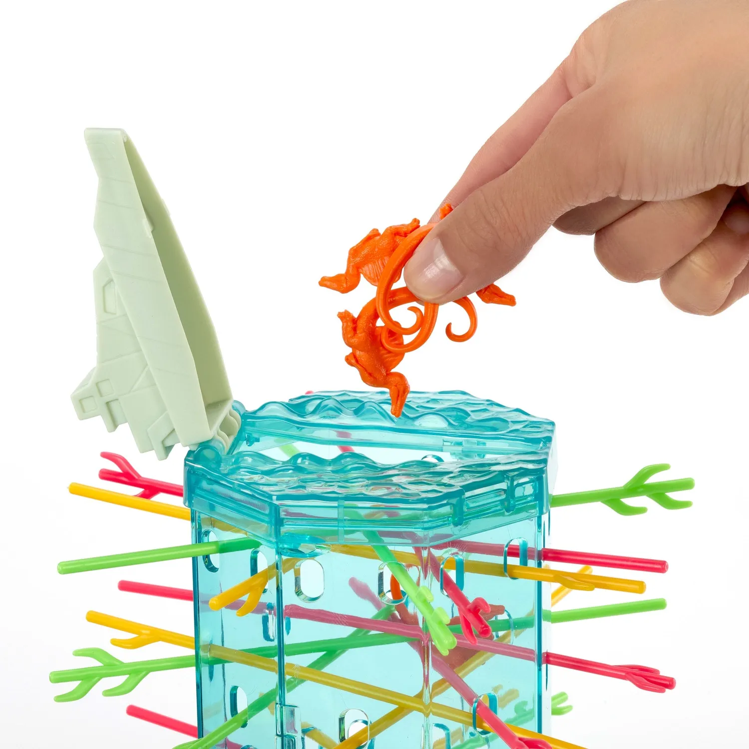 Mattel Games Jurassic World vallende Spinozauriërs spel toren