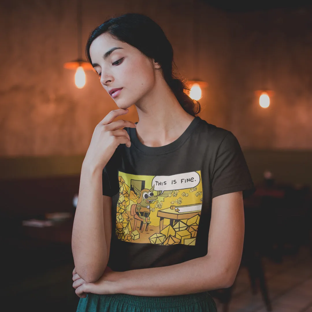 This Is Fine Dice Goblin T-shirt dames