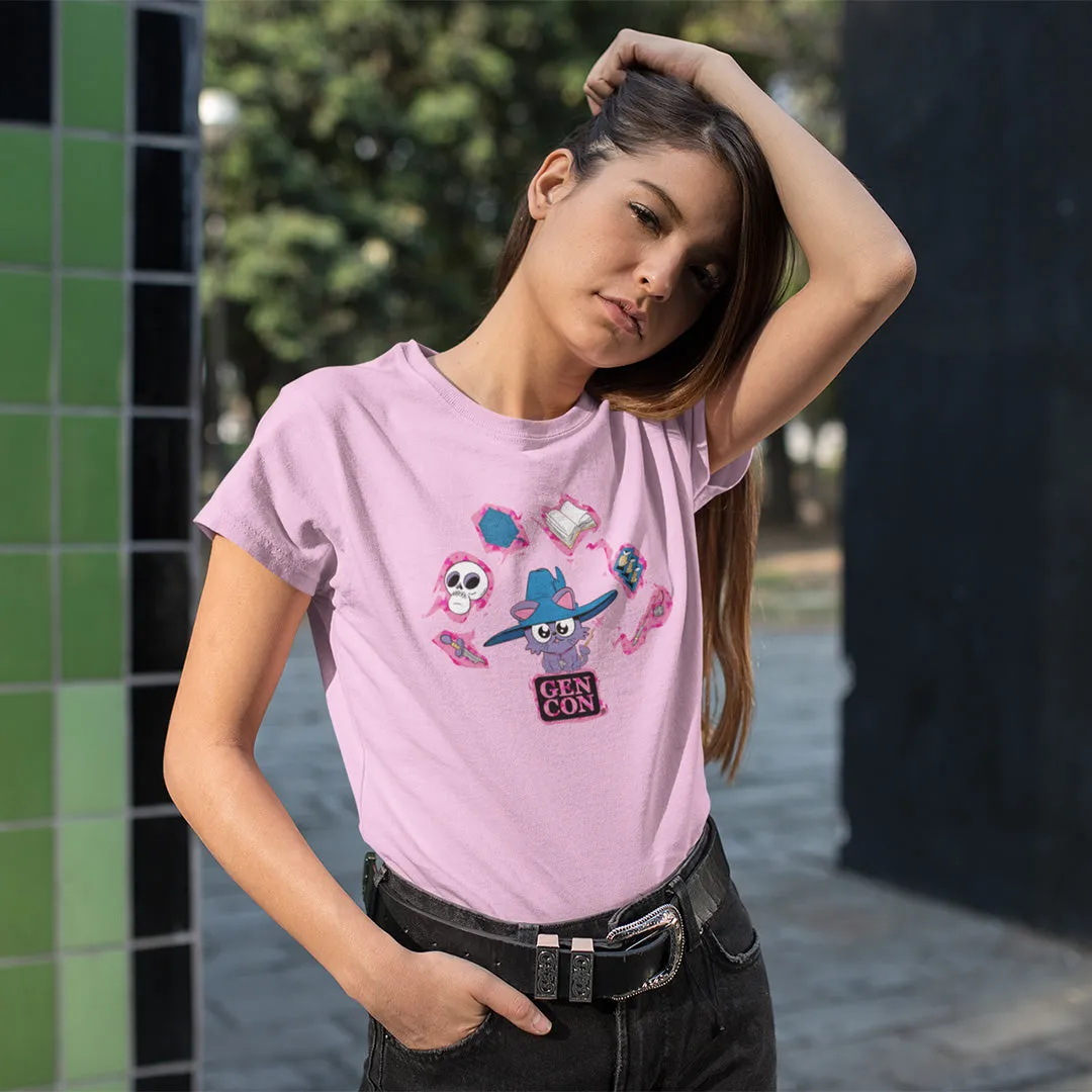 Roll A Crit My Little Cat Wizard T-shirt zwart semi-fitted