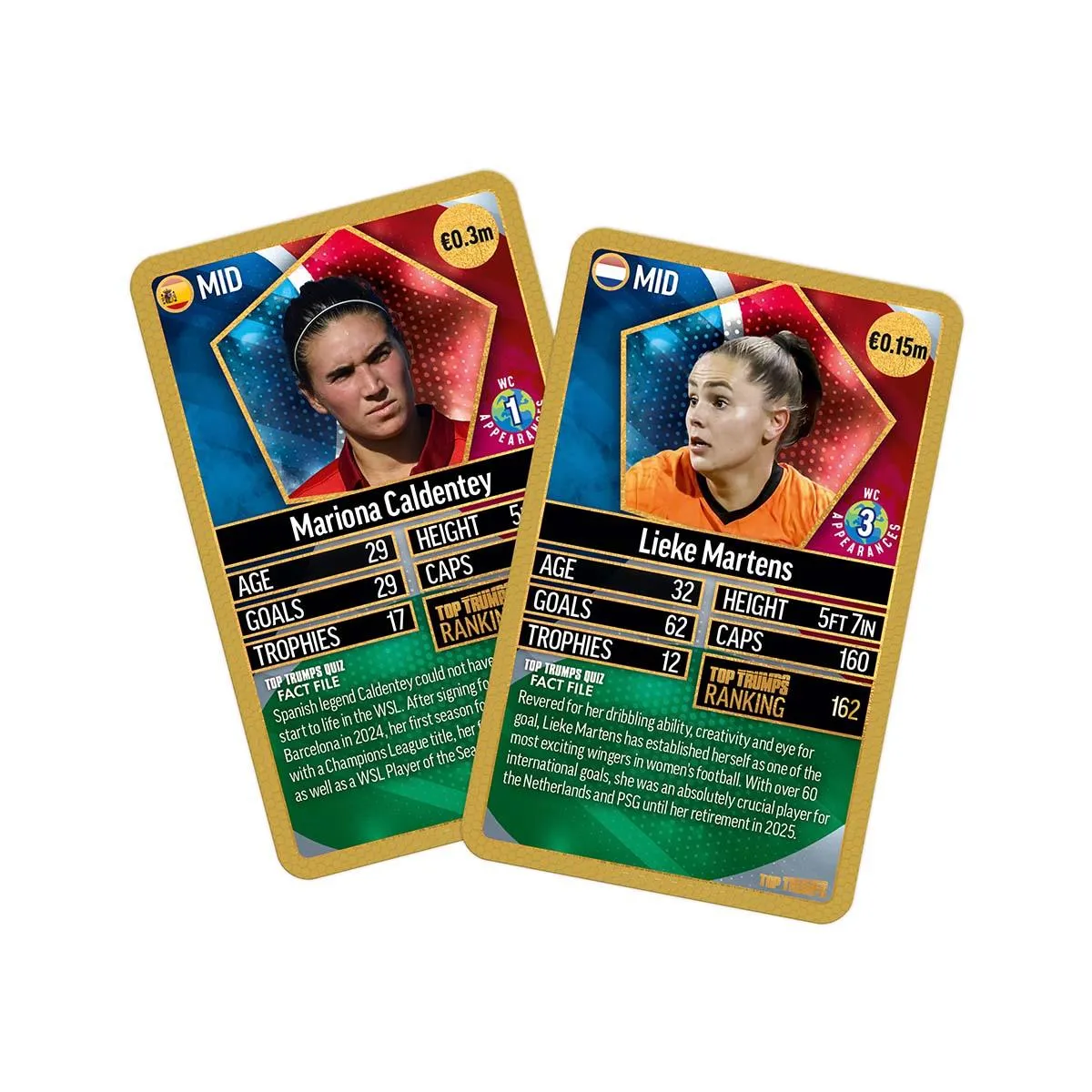 Top Trumps World Football Stars Top 200 kaartspel Chrome Gold