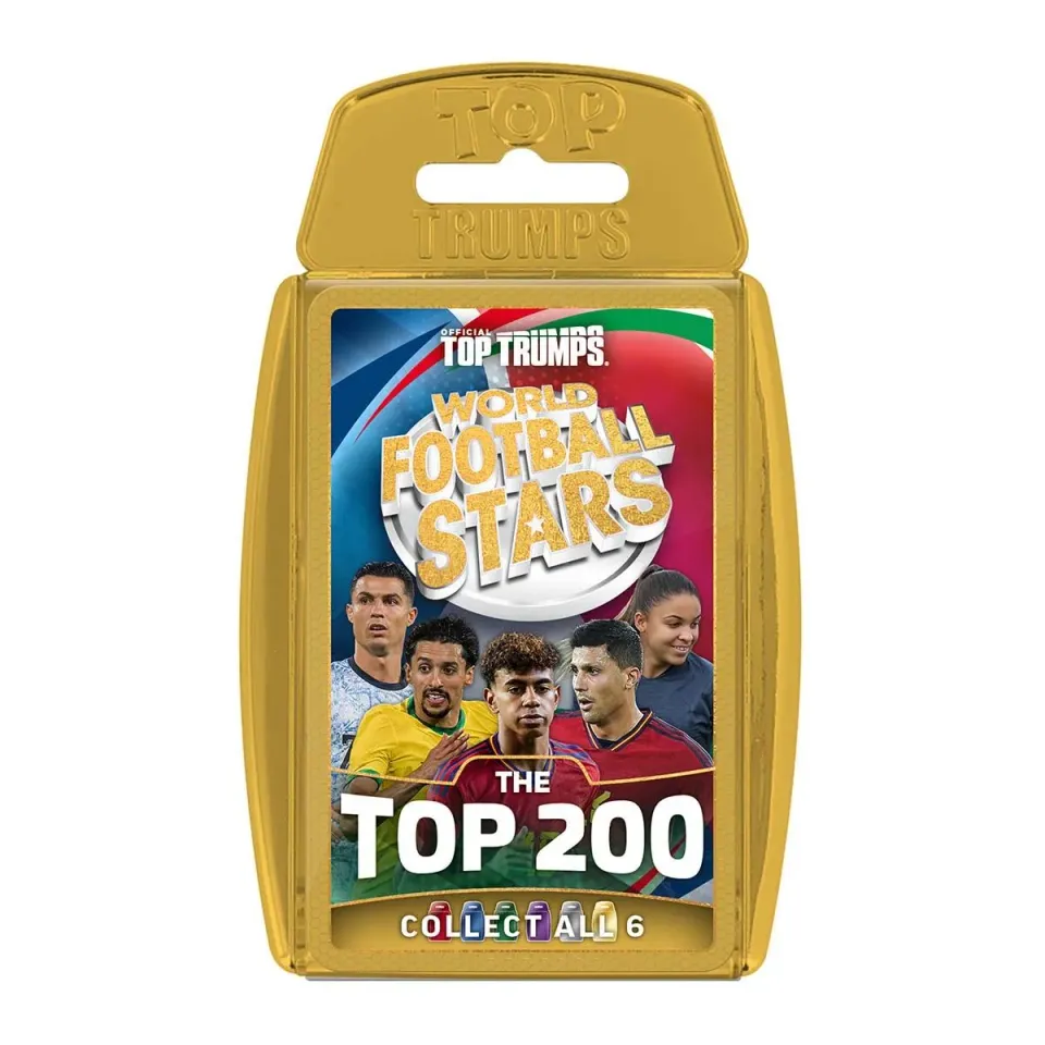 Top Trumps World Football Stars Top 200 kaartspel Chrome Gold