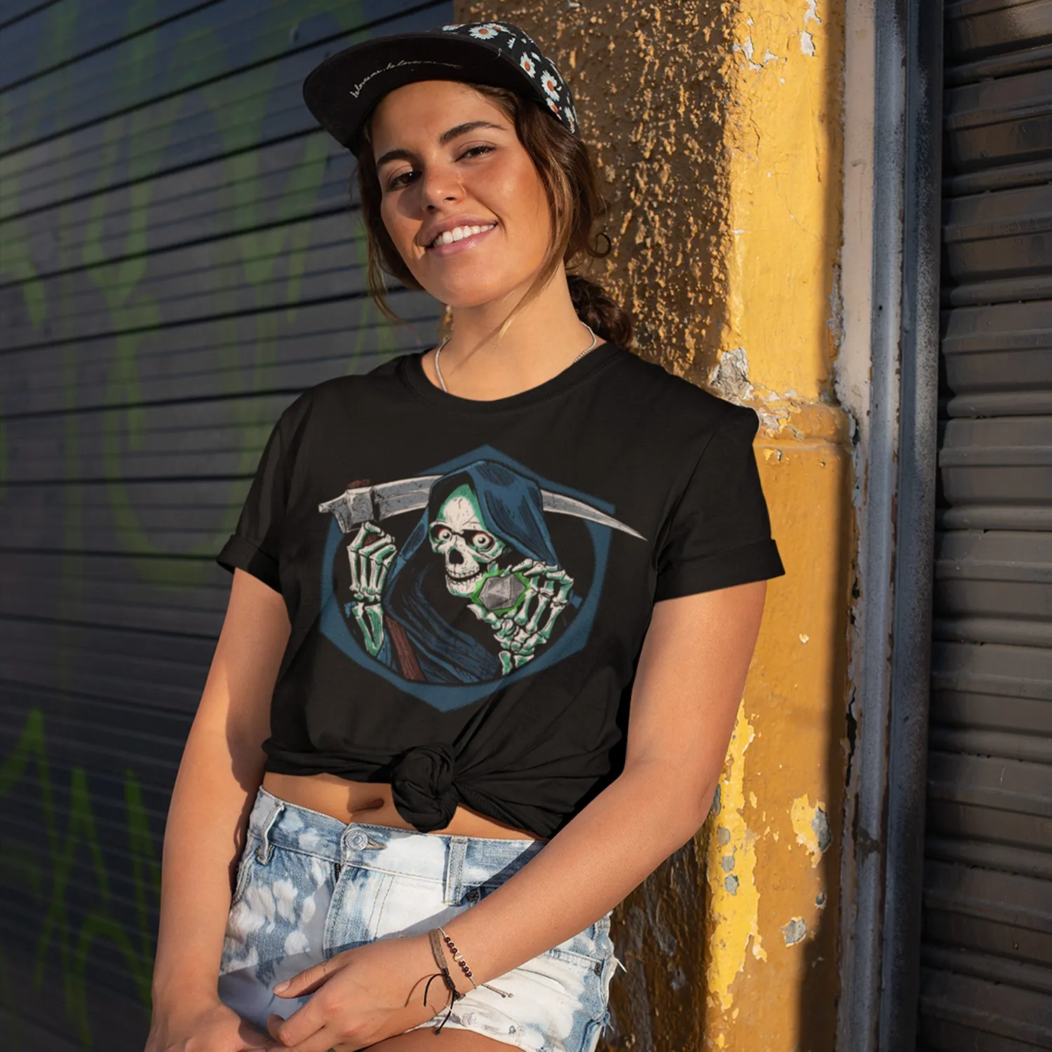 Roll A Crit Grim Roller dames T-shirt katoen