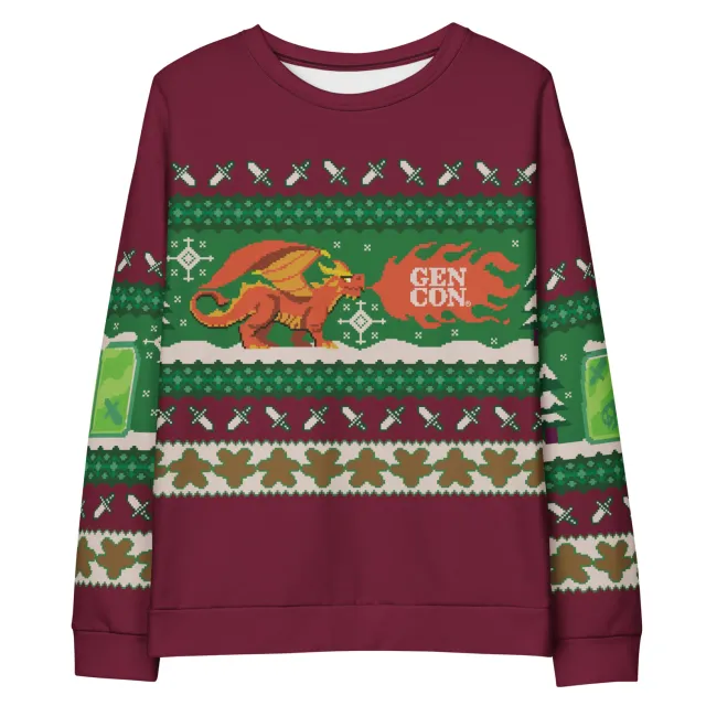 Roll A Crit Gen Con 2023 Genevieve sweater all-over print