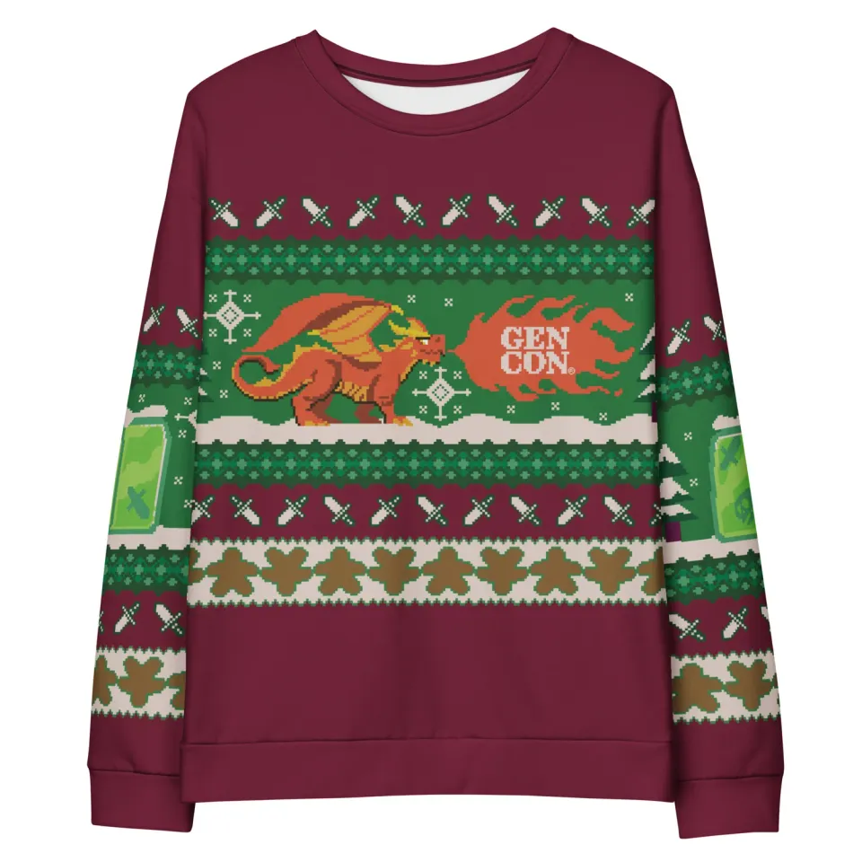 Roll A Crit Gen Con 2023 Genevieve sweater all-over print