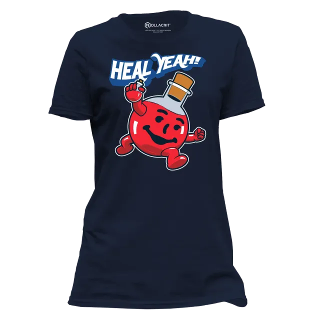 Roll A Crit Potion Man femme T-shirt rood maat M katoen