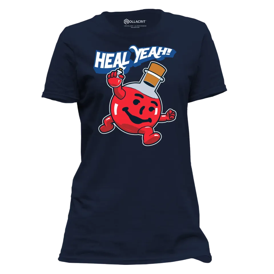 Roll A Crit Potion Man femme T-shirt rood maat M katoen