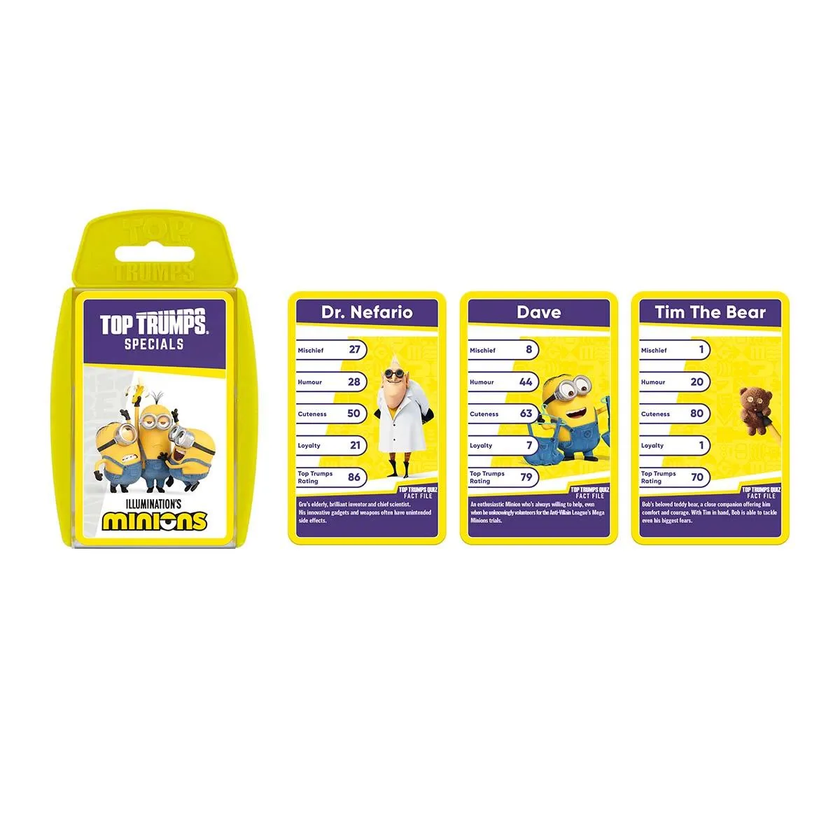 Top Trumps Minions kaartspel gele monsters familie