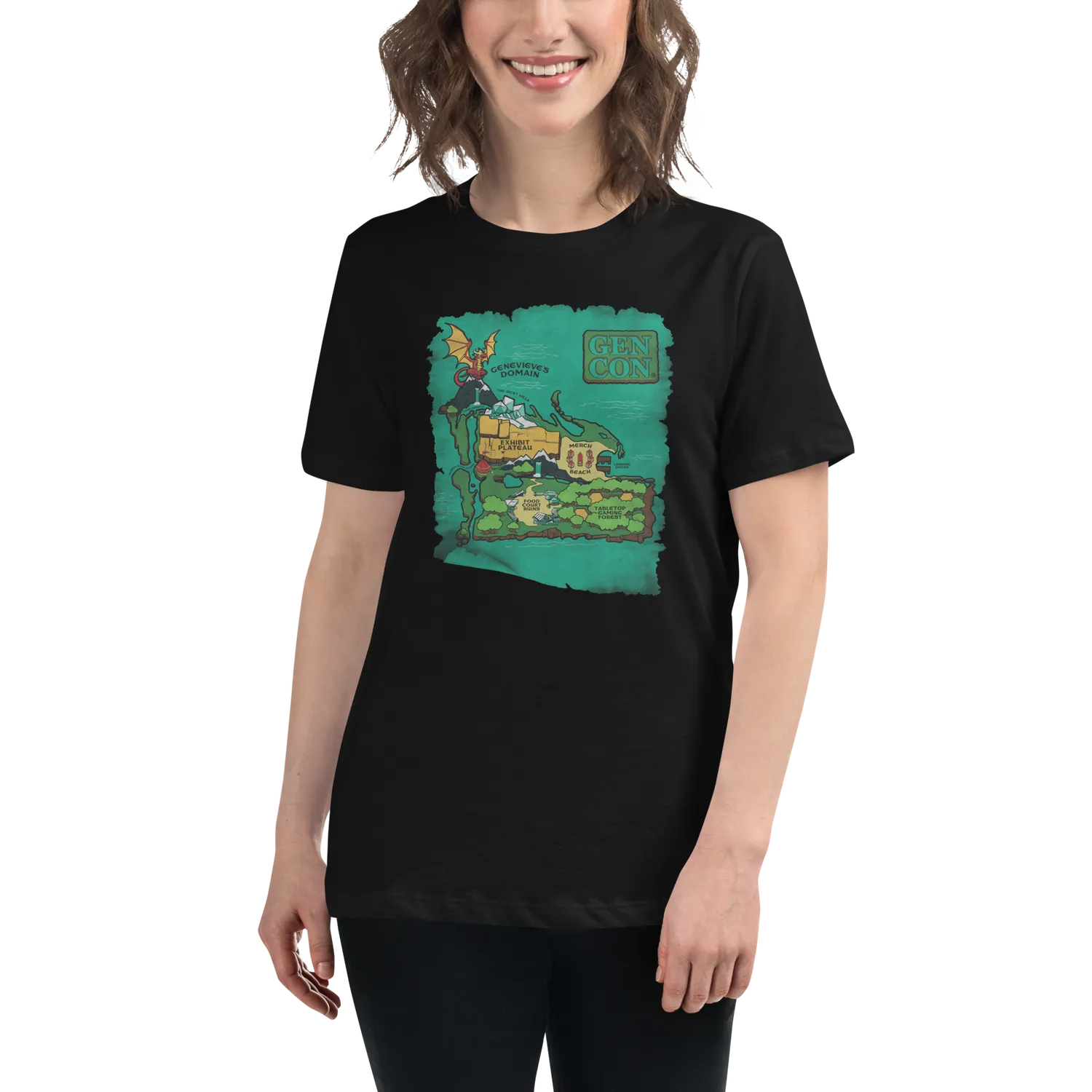 Gen Con Island Map femme T-shirt katoen relaxed
