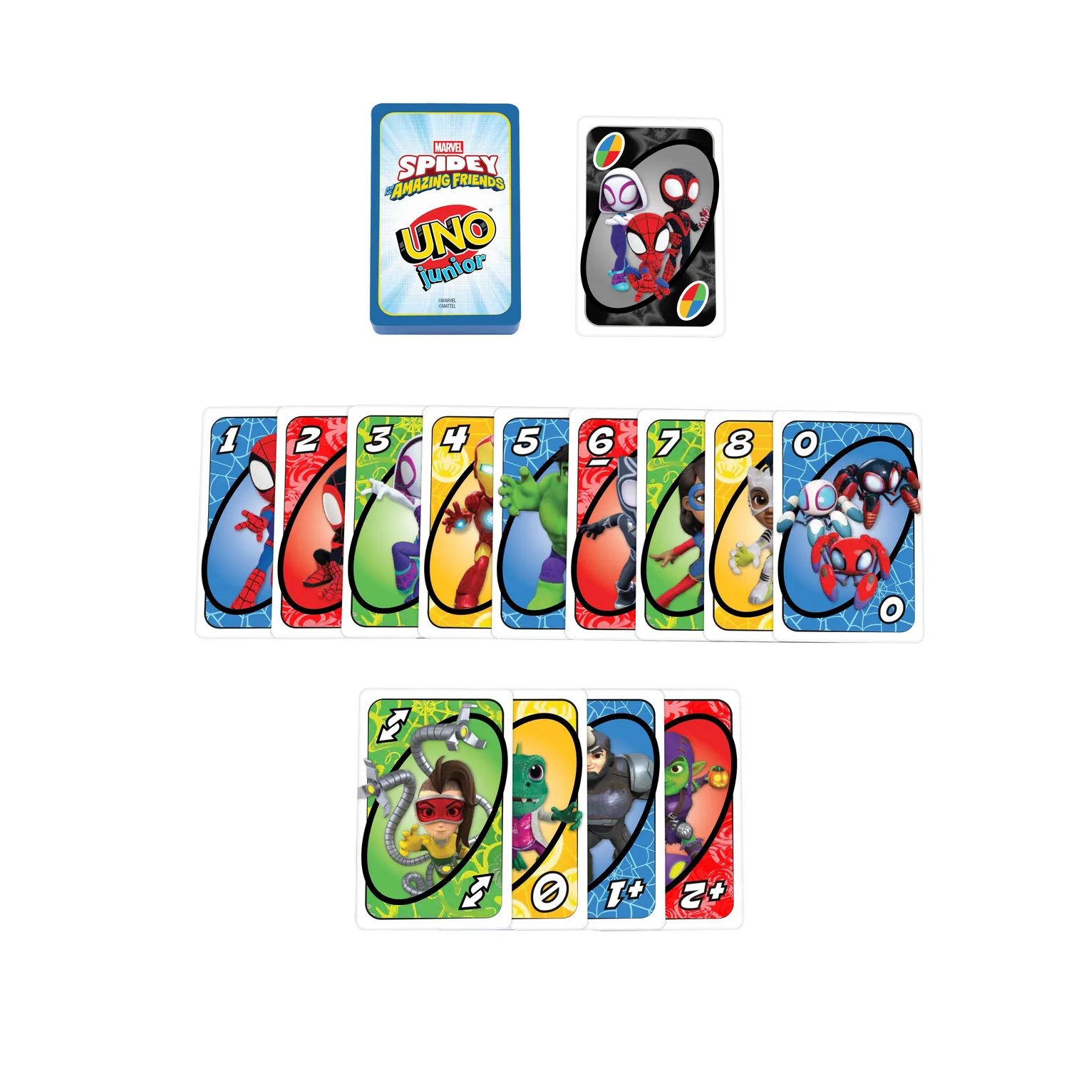 UNO Junior Marvel Spidey kaartspel kinderspel 3+ 2-4