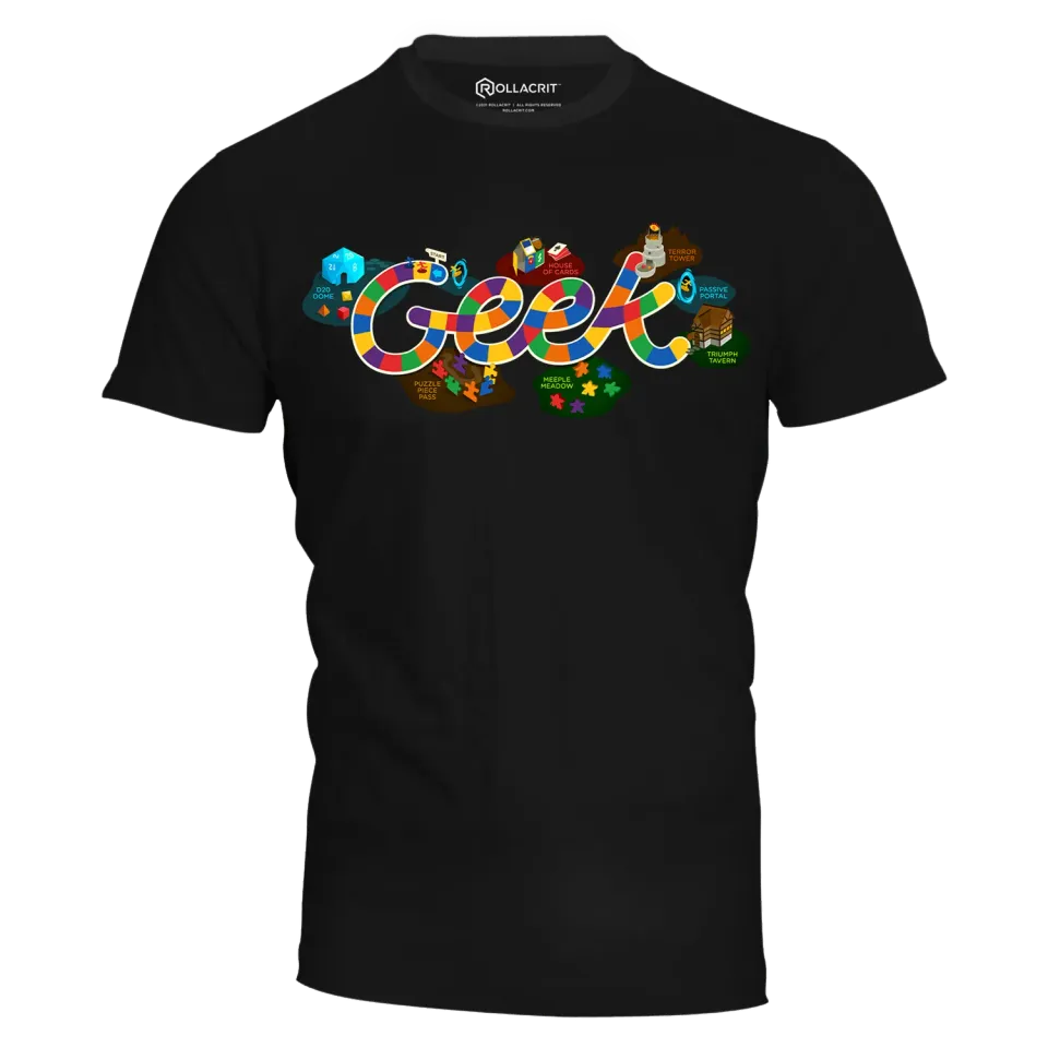 Roll A Crit Geekland t-shirt unisex katoen bordspel