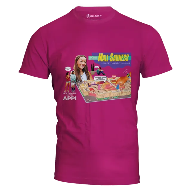 Roll A Crit Mall Sadness Slim Fit T-shirt berry katoen