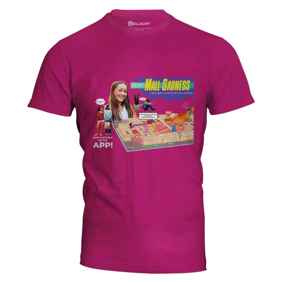 Roll A Crit Mall Sadness Slim Fit T-shirt berry katoen