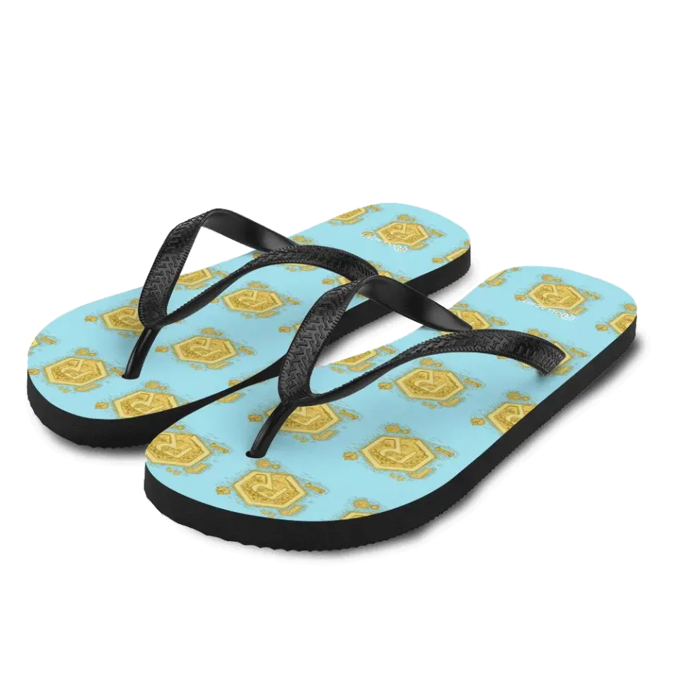 Rollacrit Island slippers maat M eilandkaart print