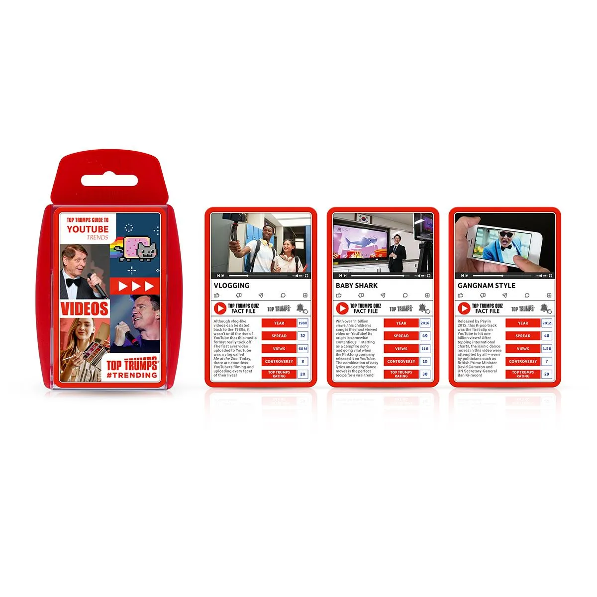 Top Trumps Gen Z Guide to YouTube kaartspel retro