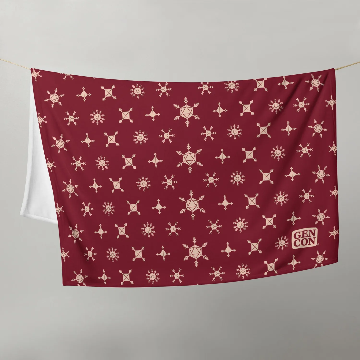Gen Con Dice Snowflake deken 50x60 groen polyester