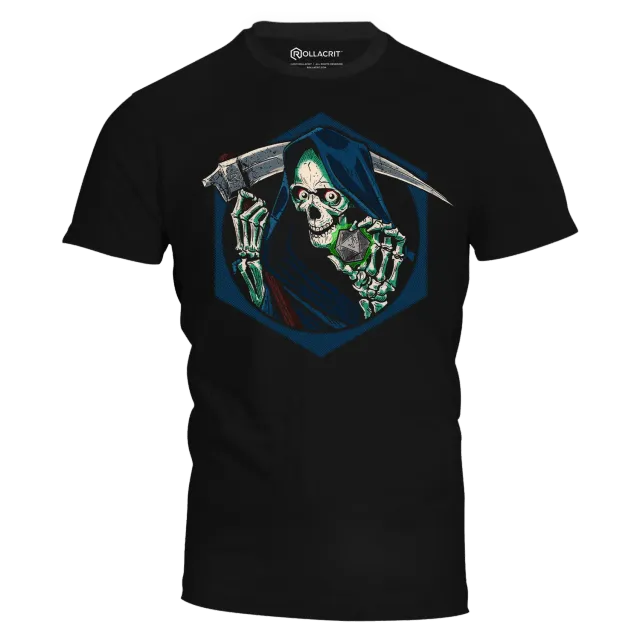 Roll A Crit Grim Roller T-shirt Halloween katoen