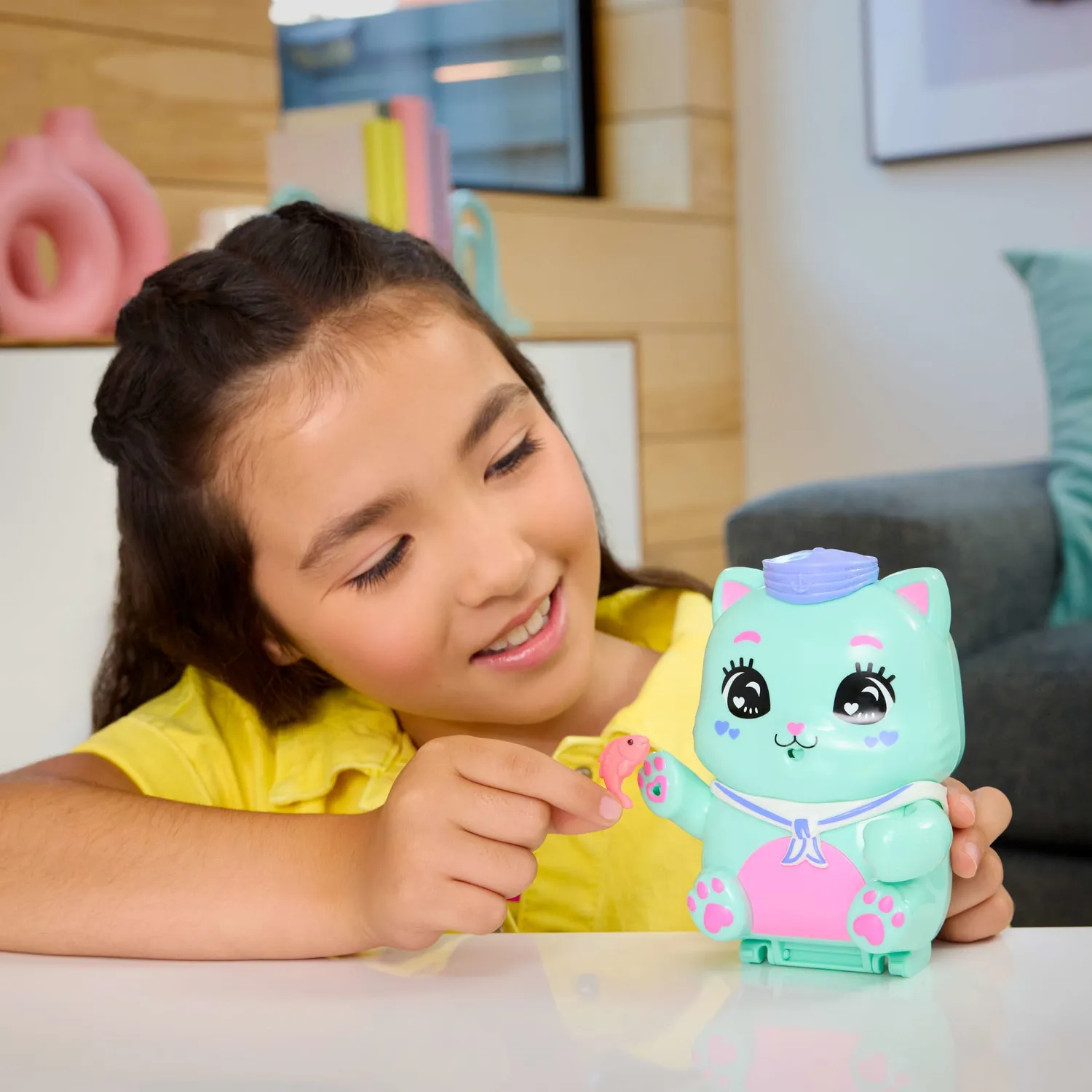 Polly Pocket Hijs De Zeilen Kitty compact speelset boot