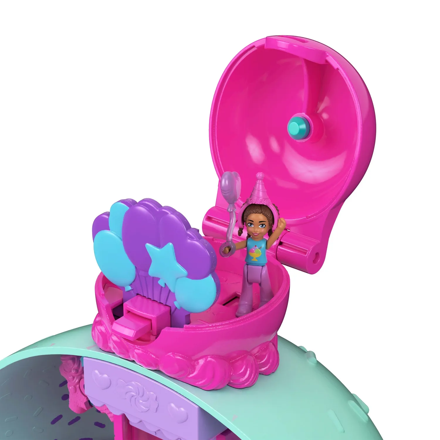 Polly Pocket IJs Dessert speelhuis met 2 poppetjes confetti