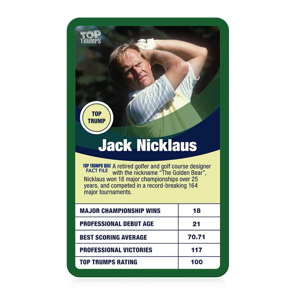 Top Trumps Greatest Golfers kaartspel 30 golfers