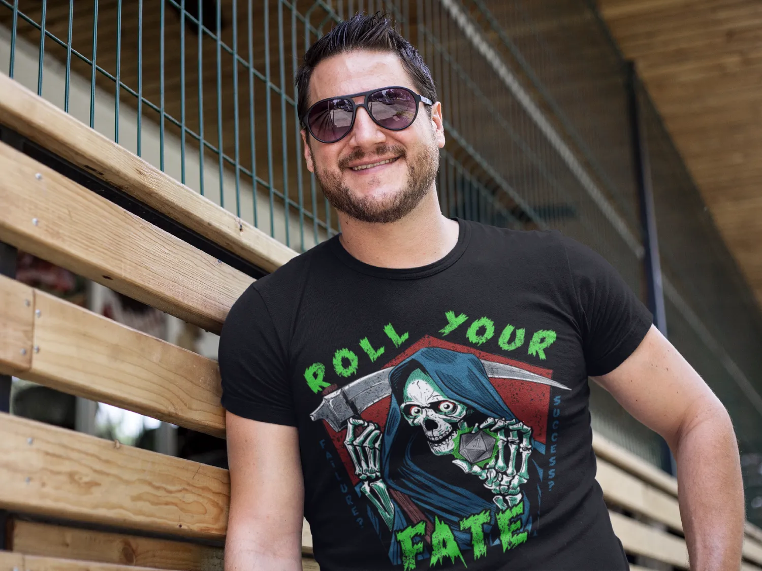 Roll A Crit Roll Your Fate T-shirt dobbelspel katoen