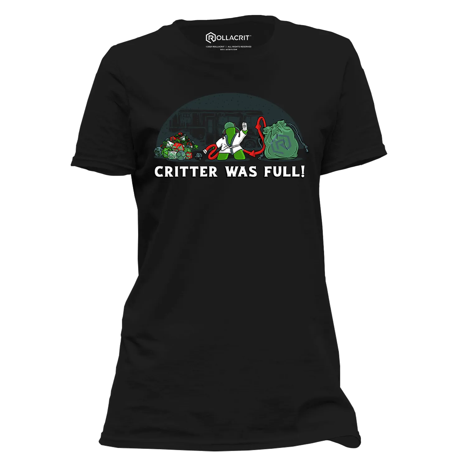 Roll A Crit Critter Was Full relaxed T-shirt katoen