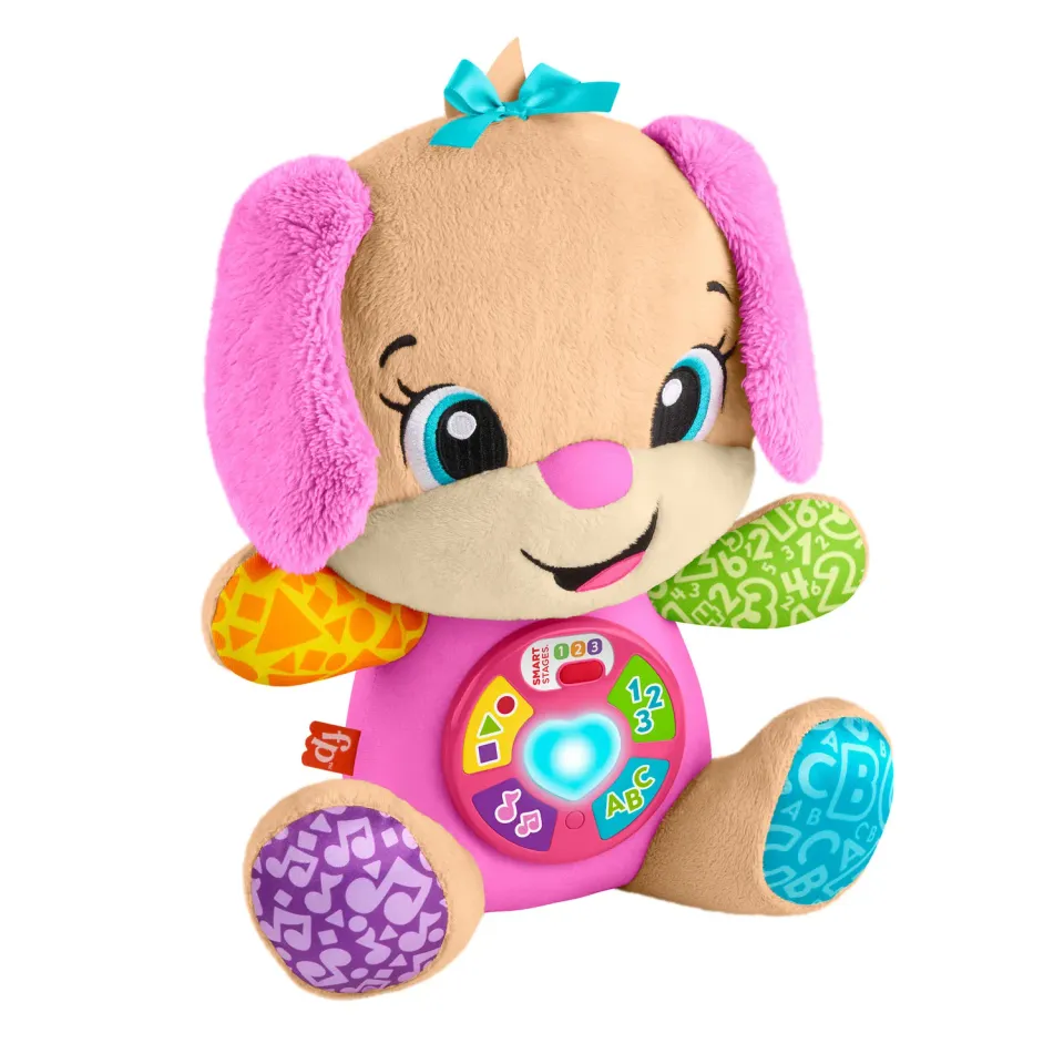 Fisher-Price Laugh Learn Puppy muziekknuffel roze Smart Stages